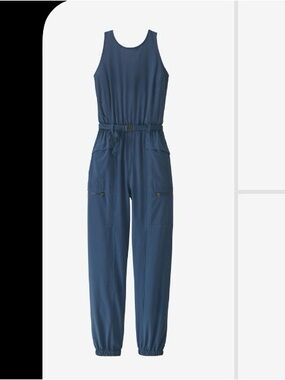 Patagonia Blue Sleeveless Utility Jumpsuit